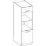 Meuble colonne four 2 portes battantes en chêne sonoma - 60 cm