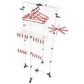 Séchoir à Linge Leifheit 450 Deluxe - Étendoir à 4 Niveaux avec Accessoires