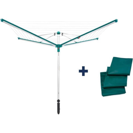 Séchoir Parapluie Leifheit Linomatic 500 Deluxe avec Housse Verte