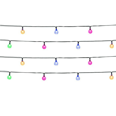 Guirlande Lumineuse Solaire Festy Color - 20 Globes LED Multicolores - 5,8 m