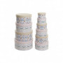 Jeu de Caisses de Rangement Empilables DKD Home Decor animaux Rond Fleurs Carton 110,99 €