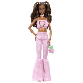 Barbie Deluxe Style - Poupée Fashion en Tenue Rose Coeur