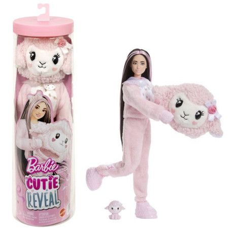 Poupée Cutie Reveal Mouton Rose avec 10 Surprises