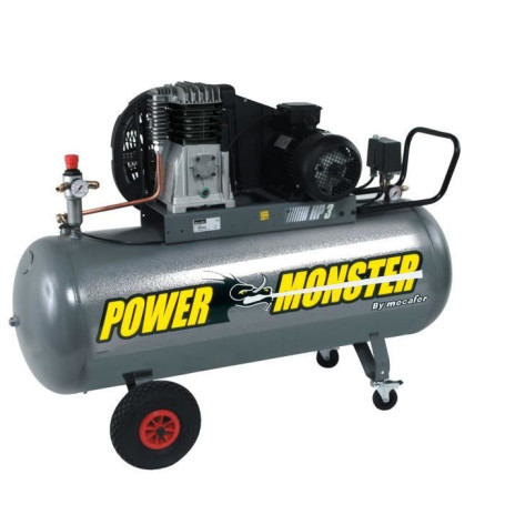 Compresseur MECAFER 150 L 3HP Bicylindre Semi Pro PowerMonster