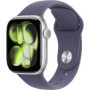 Apple Watch Series 11 GPS 42mm Aluminium Argent avec Bracelet Sport Violet