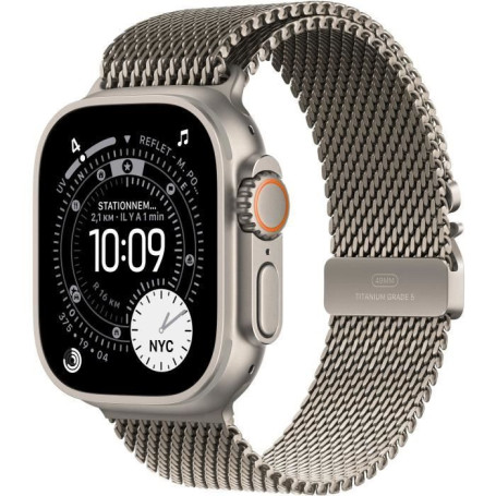 Apple Watch Ultra 3 GPS + Cellular 49mm en Titane Naturel avec Bracelet Milanese