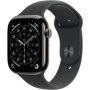 Apple Watch Series 11 GPS + Cellular 42mm - Boîtier Titane Slate avec Bracelet Sport Noir