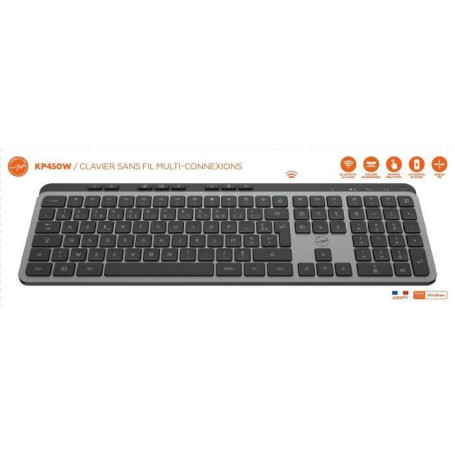 Clavier sans fil MOBILITY LAB KP450W AZERTY - Design Slim et Ergonomique