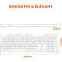 Clavier sans fil MOBILITY LAB KP450W AZERTY - Design Slim et Ergonomique
