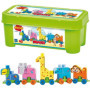 Coffret de Construction Train du Zoo - 42 Pièces avec Animaux