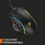 Souris Gamer Filaire Nova Gaming Virgo avec LED RGB - Noir