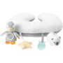 Coussin d'activités moelleux Tummy Time - NUBY - Gris et Blanc