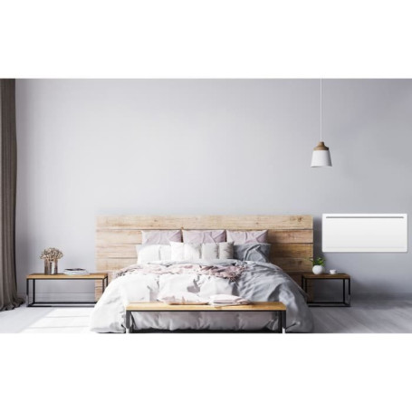 Radiateur Électrique Inertie Céramique 2000W OCEANIC Rubis - Design Galbé Blanc