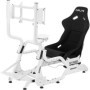 Cockpit de Simulation OPLITE GTR S8 Infinity Force - Acier Carbone Blanc