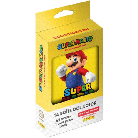 Boîte Métal Super Mario 2 avec 65 Stickers et Carte Édition Limitée
