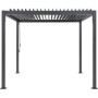 Pergola Bioclimatique GAYA en Aluminium et Acier - 3x3m - Gris