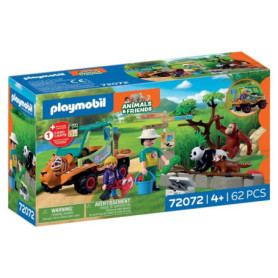 Gardien de Zoo Playmobil avec Véhicule