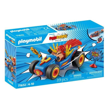Playmobil Funstars - Kit Catcheur et Kart avec 39 pièces