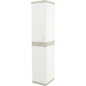 Armoire haute vestiaire PLASTIKEN - 1 porte blanche pour rangement