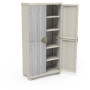 Armoire Space-Saver 90 cm avec 4 étagères - Blanc et Gris