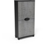 Armoire Space-Saver 90 cm avec 4 étagères - Noir et Bois