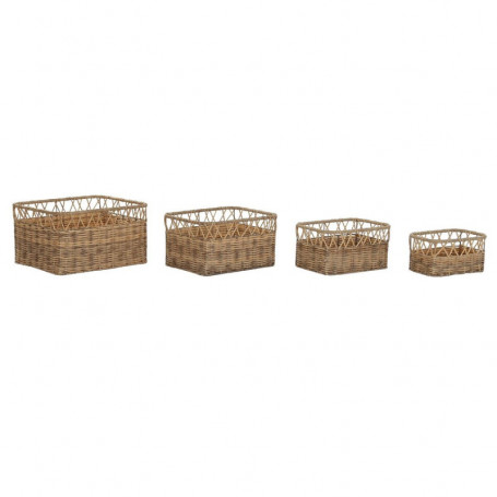 Set de basket DKD Home Decor Naturel Métal PE (42 x 32 x 22 cm) 124,99 €