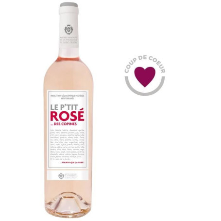 Le P'tit Rosé des Copines - Vin Rosé Méditerranéen 75 cl