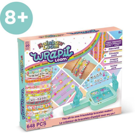 Kit de Création de Bracelets d'Amitié Rainbow Loom - 648 Pièces pour 20 Projets DIY