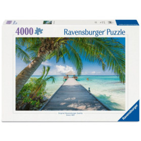 Puzzle Ravensburger 4000 pièces - Plage de rêve aux Maldives