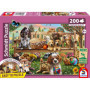 Puzzle Chiens et Chats en Pique-Nique - 200 Pièces - Schmidt Spiele