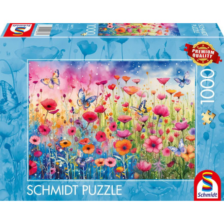Puzzle Prairie de Coquelicots - 1000 Pièces - Schmidt Spiele