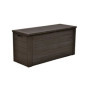 Coffre de Rangement Extérieur TOOD en Résine - 300 L - Aspect Bois Marron