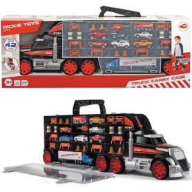 Camion Transporteur de Voitures Dickie Toys avec 7 Véhicules Die-Cast - 62 cm