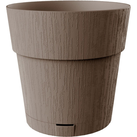 Pot de Fleur Ethica Taupe 2L avec Réserve d'Eau - 40 cm