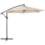 Parasol déporté AUREA 3 m en aluminium crème