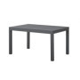 Table de jardin extensible en aluminium gris foncé pour 6 à 10 personnes