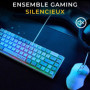Pack Gaming Combo Hydrogen - Clavier AZERTY et Souris Filaire Blanc/Gris