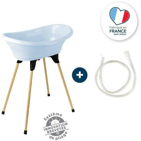 Kit Baignoire VASCO Fleur Bleue 3 en 1 - Confort et Praticité