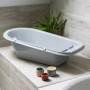 Baignoire Bébé Luxe Gris Charme - THERMOBABY, Stable et Pratique