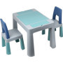 Table d'activités multifonctionnelle avec 2 chaises - THERMOBABY - Gris/Bleu