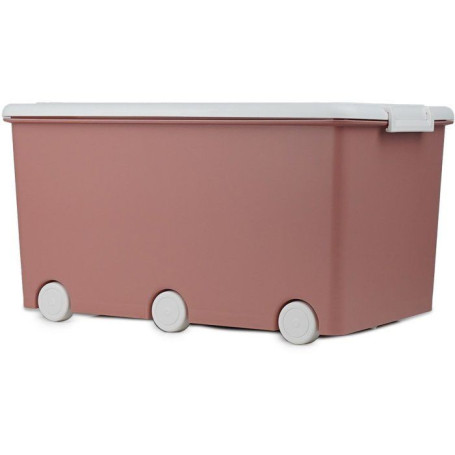 Coffre de Rangement PLAYBOX Maxi avec Roulettes - Rose