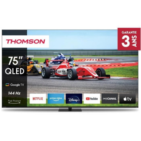 Téléviseur QLED 75 pouces Thomson 4K UHD avec Google TV