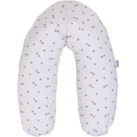 Coussin de Maternité TINEO en Jersey de Coton Écru avec Hérissons