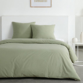 Parure de lit Essential 220x240 cm - Effet lavé sauge - TODAY