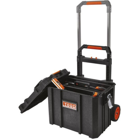 Mallette à Outils Étanche avec Roues et Poignée - TOOD 56x37x41 cm