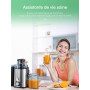 Juilist Centrifugeuse Extracteur de Jus 600W, Acier Inox 304, Fruits et Légumes, Grande Bouche 65mm, 2 Vitesses, Facile à Nettoy
