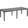 Table de Jardin Queen en Rotin Anthracite - 220 x 90 cm