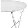 Ensemble Bistrot ELORA - Table Ronde Pliable et 2 Chaises en Acier Gris