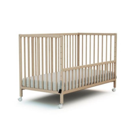 Lit bébé cododo en bois avec roulettes 60 x 120 cm - Webaby