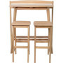 Ensemble Bar ZANZIBAR en Bois d'Acacia FSC - Table Haute et 2 Tabourets